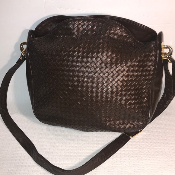 woven leather purse